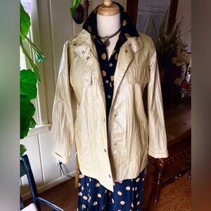 CHICO’S Gold Raincoat Size 2